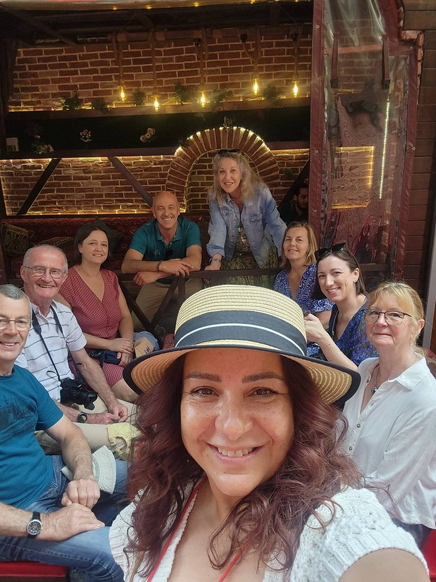 Avec des visiteurs à Istanbul